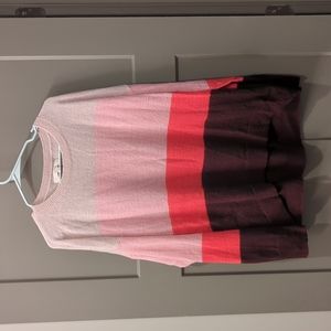 Loft pink color block sweater